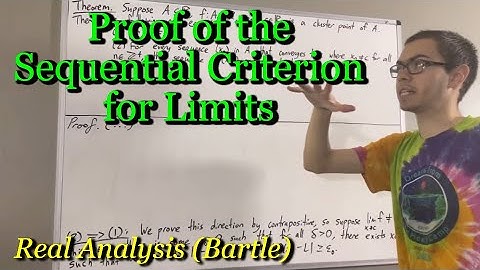Proof of the Sequential Criterion for Limits of a Function (ILIEKMATHPHYSICS)
