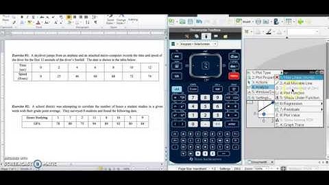 Residuals on TI-nspire