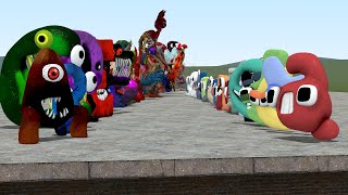 All Nightmare Alphabet Lore A-Z Vs All Baby Alphabet Lore A-Z In Garrys Mod