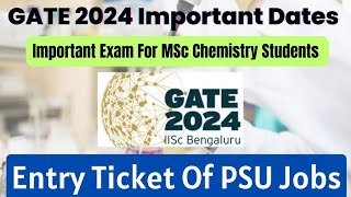 PSU Job ka Entry ticket | GATE 2024 Exam For MSc Chemistry