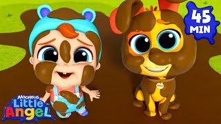 Oh No, So Much Mud! Baby John’s Messy Play Day! | Little Angel | Moonbug Kids Cartoon Adventure