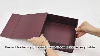Smart luxury, built for gifting – Hallpack’s Foldable Magnetic Closure Gift Box Packaging.