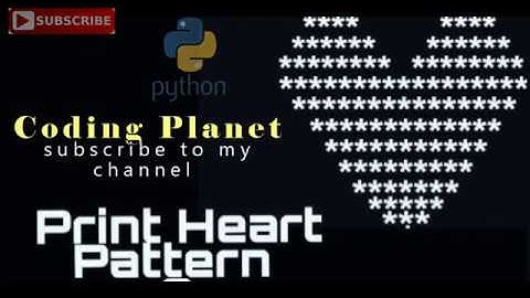 Print Heart Pattern || Python || Coding Planet