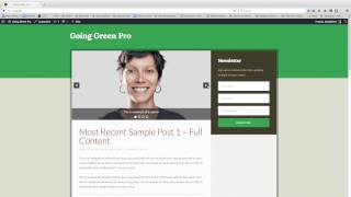 Going Green Pro - Replace Featured Image With Slider