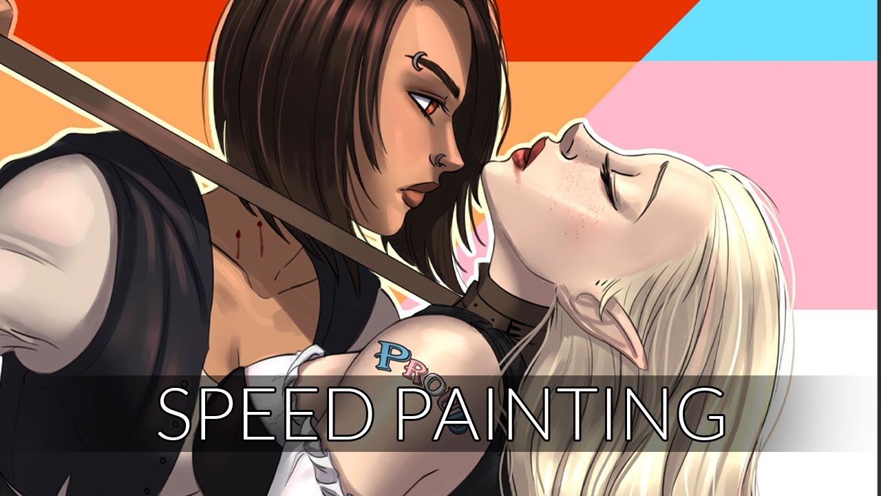 Quinn and Saliryth - Speed drawing by DhaiArt