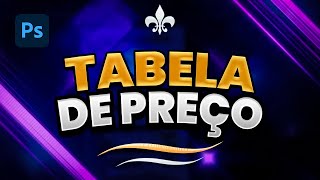 COMO FAZER TABELA DE PREÇO PARA SEU NEGÓCIO - PHOTOSHOP