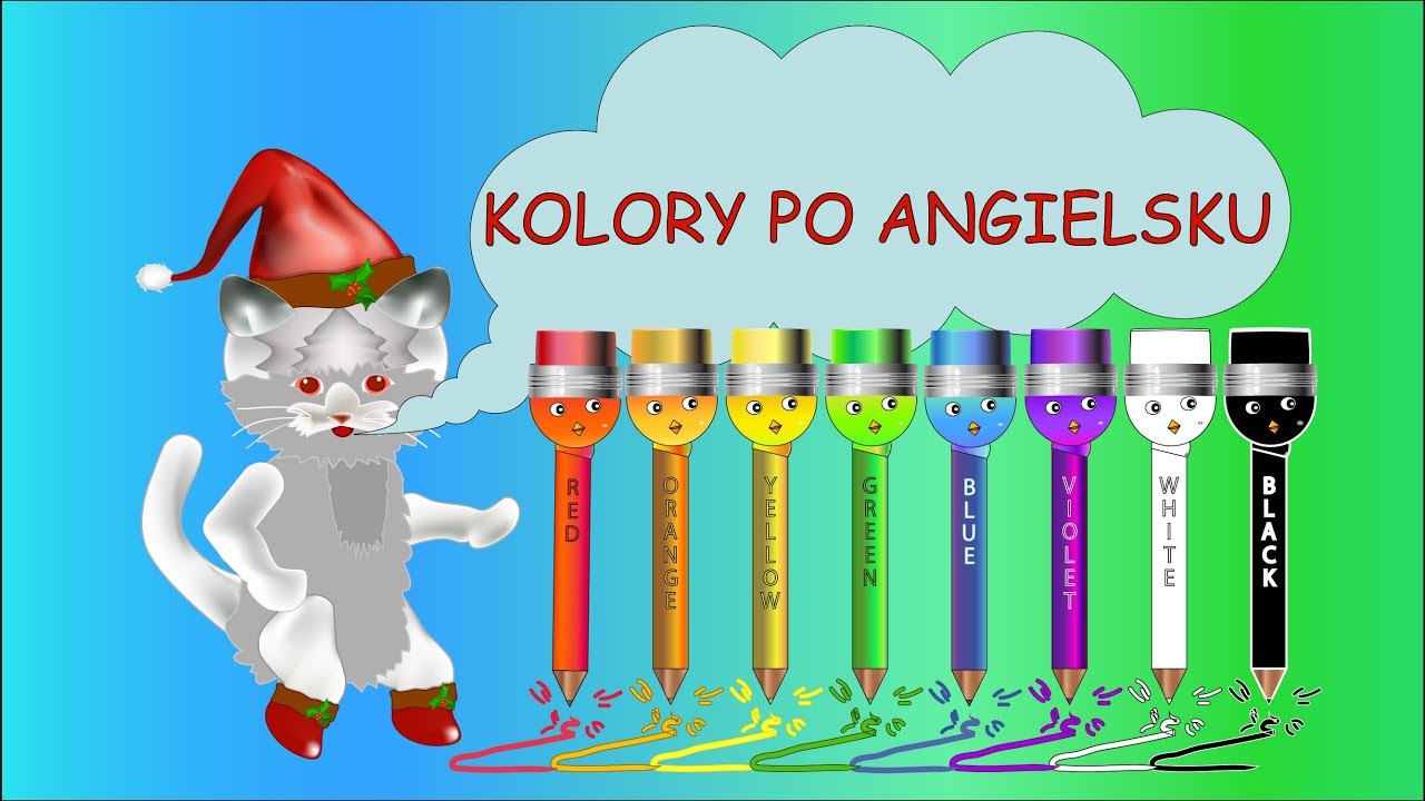 🔴👪💗Kolory po angielsku. Nauka Angielskiego z Kotem Tomem. Bajka