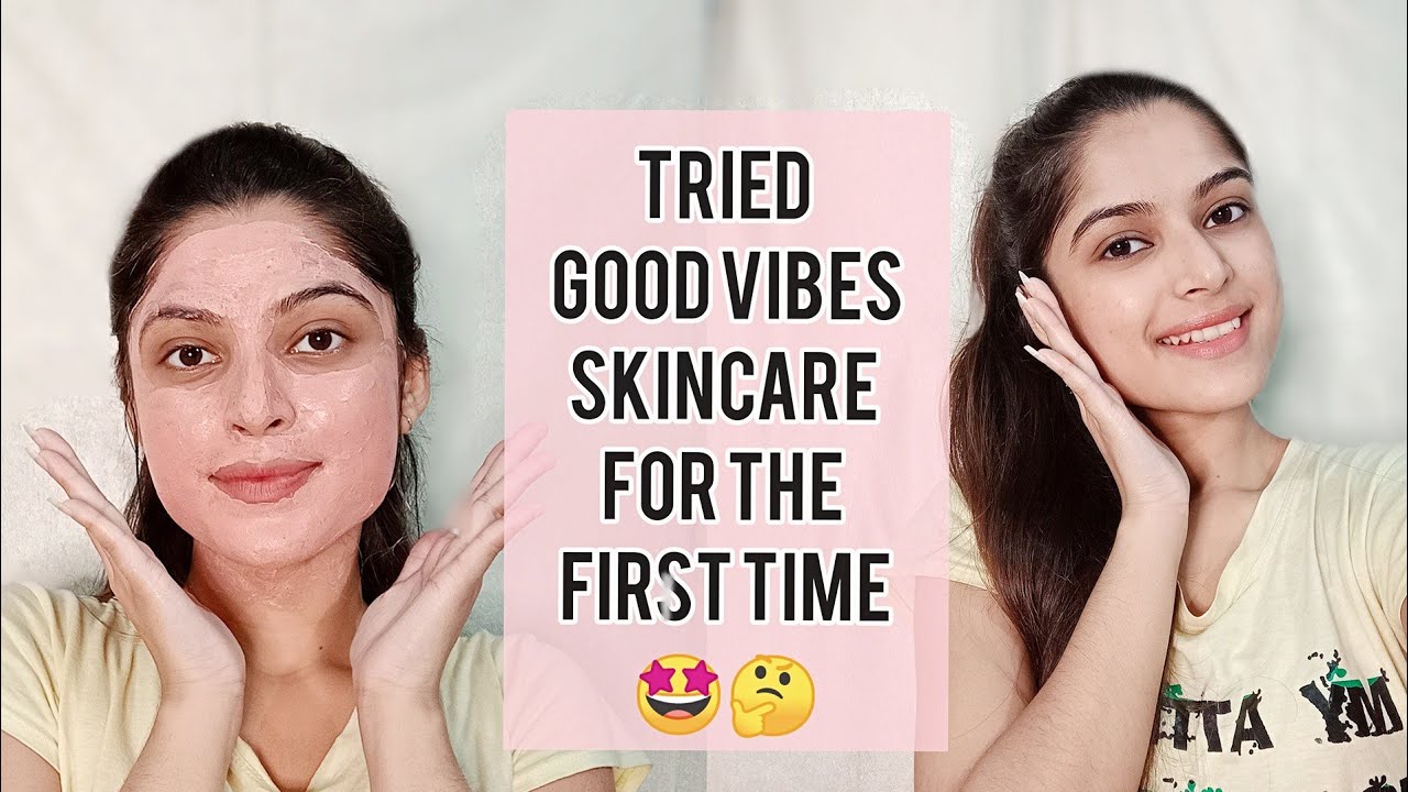 Day & Night time skincare Routine using Good Vibes products🤩 | for teenagers |