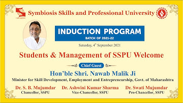 Student Induction Program of 2021-22 batch at Symbiosis Skills And Professional University