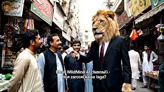 Pakistani Bazaar Mein Suit Pehna Sher Wildmind Ai Reaction