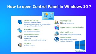 How to open Control Panel in Windows 10 