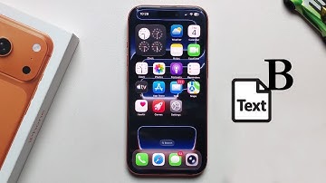 How to Enable or Disable bold text on iPhone 17 Pro / 17 Pro Max