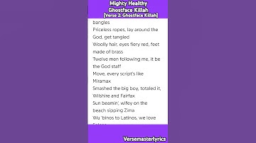 Thumbnail of Mighty Healthy Ghostface Killah [Verse 2: Ghostface Killah] #hiphop #rap #verse #lyrics #nelly