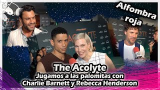 ALFOMBRA ROJA de The Acolyte : Jugamos a las palomitas con Charlie Barnett y Rebecca Henderson