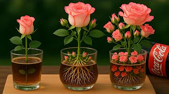 Just Coca Cola – Roses suddenly take root 50 times faster and bloom all year round.