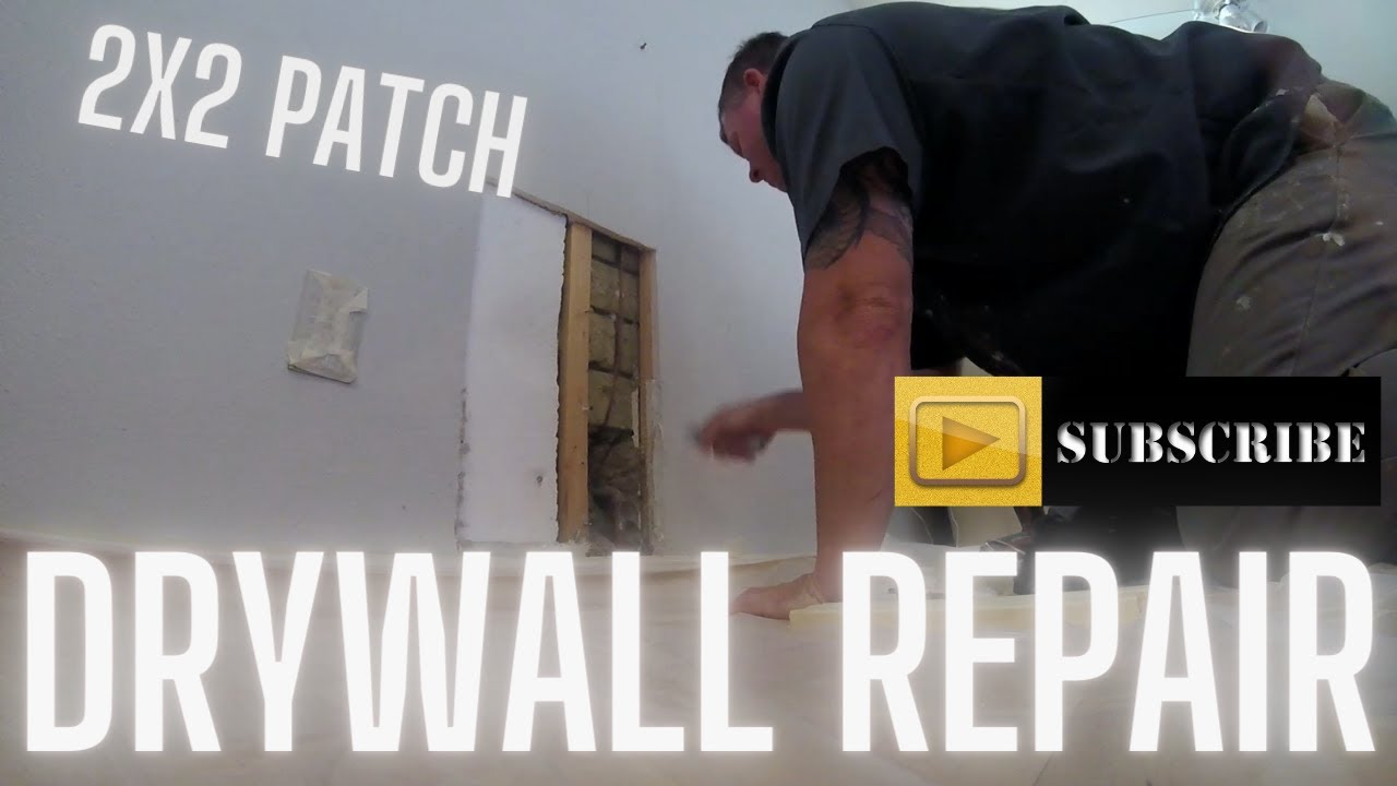 How to patch wall How to drywall patch easy diy drywall repair hole