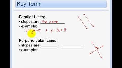 5.5 - Writing Equations of Parallel and Perpendicular Lines