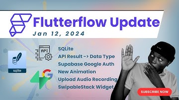 Flutterflow Update - Jan 2024: SQLite | Supabase Google Authentication | API Result to Datatype