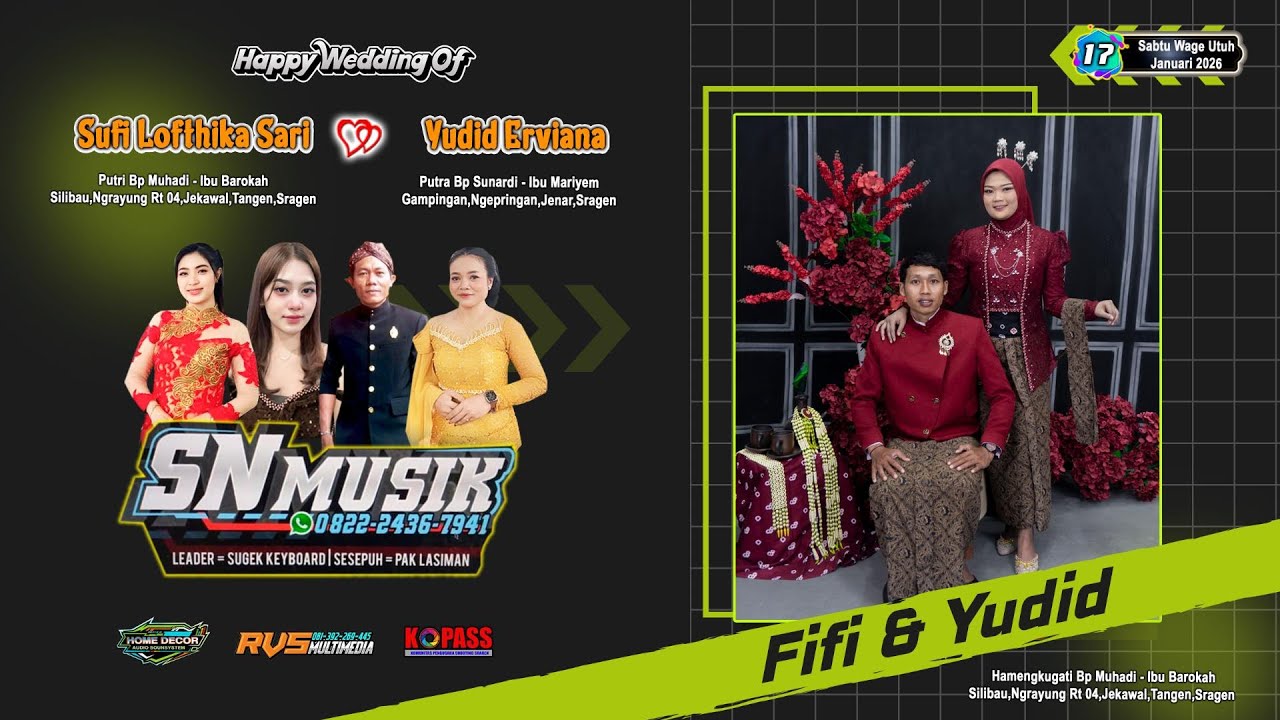 🔴 LIVE  " SN MUSIK` "  || HOME DECOR Audio || Wedding SUFI ❤ YUDID || RVS MULTIMEDIA