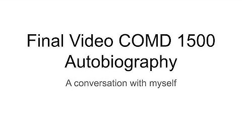 COMD 1500 Final Presentation (Fall 2020)