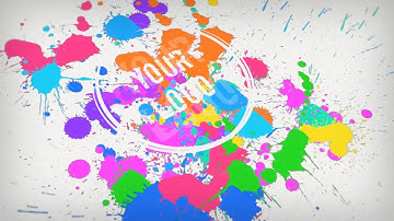Paint Splatter Logo Reveal | Multicolour paint splatter logo reveal