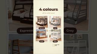 117 Series bunk bed: twin over full, 4 colours, 2 roll-out drawers. #bunkbed #toronto