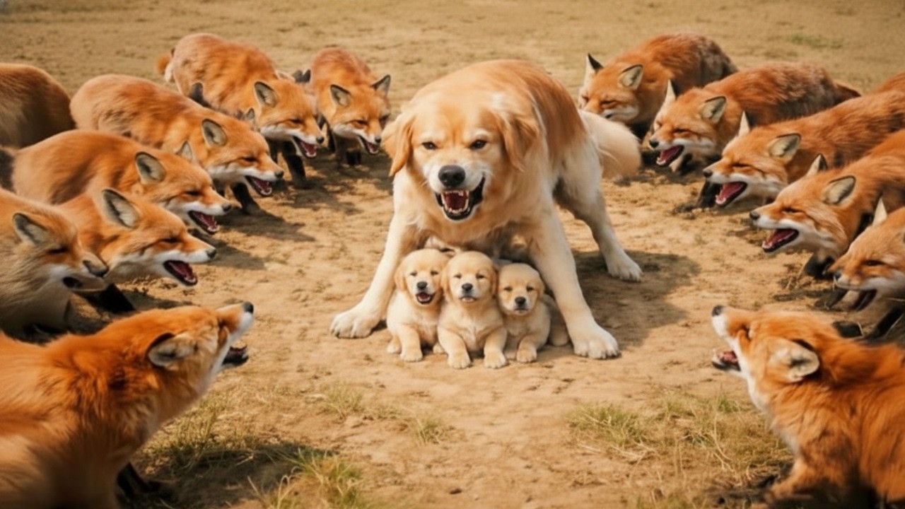The Foxes Attacked the Puppies — What the Mother Dog Did Next…