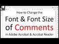 How to Change the Font and Font Size of Comments in Adobe Acrobat and Acrobat Reader (PC & Mac)