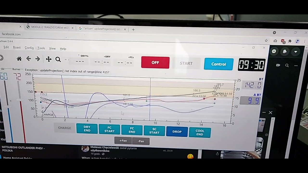 Fluid bed coffee roaster first roast YouTube