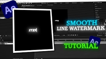 Smooth Line Watermark Animation | After Effects TUTORIAL