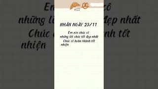 Mình viết thiệp tặng cô nhân ngày 20/11.Mong mọi nguời ủng hộ