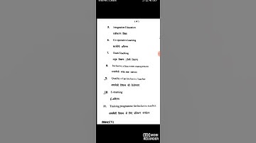 BEd. 2 nd year creating an inclusive school ccs university previous year 2020 paper