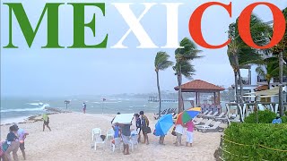 Playa Del Carmen Caught In A Storm | Constituyentes Beach Walk | MEXICO