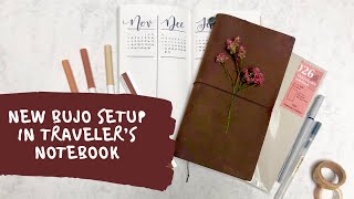 NEW MINIMAL BULLET JOURNAL: how to set up a journal in the middle of the year [Traveler's Notebook]