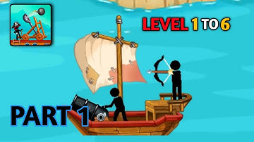 THE CATAPULT : STICKMAN PIRATES  GAMEPLAY  PART-1 | RABBIS