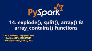 14. explode(), split(), array() & array_contains() functions in PySpark | #PySpark #azuredatabricks