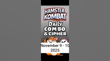 Hamster Kombat GameDev Daily Combo & Daily Cipher November 9 - 10 Claim Your Rewards!