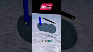 ⚙️ Mechanical Gear Ratio Explained (Speed Trick) #MindBlowing  #MechanicalTrick  #Gearbox