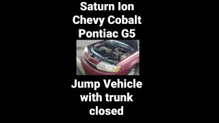 How to jump a saturn ion / chevy cobalt / pontiac G5