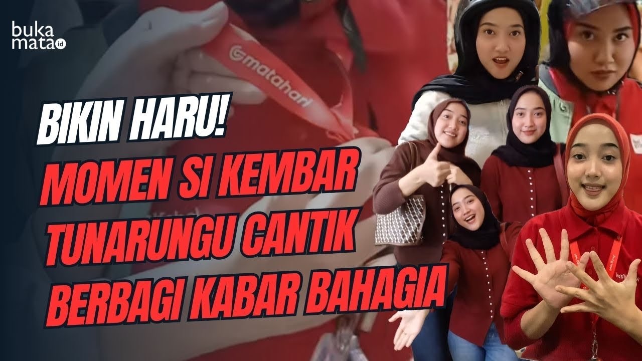 Momen Paling Haru Tahun Ini! Si Kembar Tunarungu Sukses Dapat Kerja