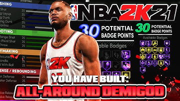 NBA 2K21 NEXT GEN 84 BADGE DEMIGOD BUILD IS GAME BREAKING! HOW TO MAKE THE MOST OVERPOWERED BUILD!