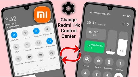 Redmi 14C Control Center Settings | Change Control Center On Redmi 14C | HyperOS Control Center