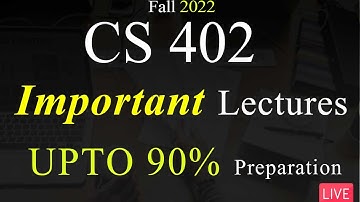 CS402 Final Term Important Lectures | Final Term Preparation | Score A Grade In Exams | VU Mentor