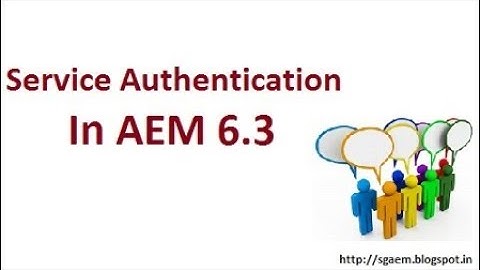 Sling:Service Authentication in AEM 6.3