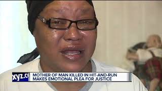 Mother of man killed in hit-and-run makes emotional plea for justice