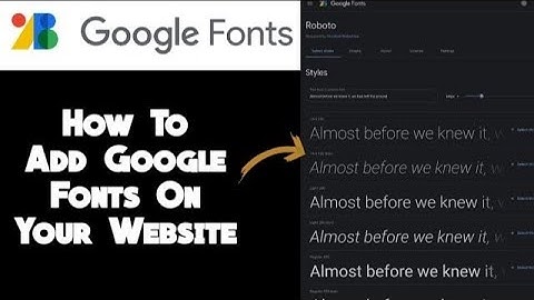 Google Font On Your Website | Google Font Online | Google Fonts 2021
