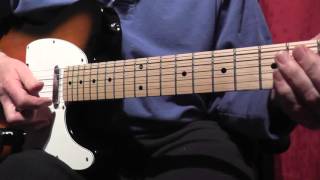 How to play Lionel Richie's Hello Guitar Solo in Am - Tutorial - with backing track chords