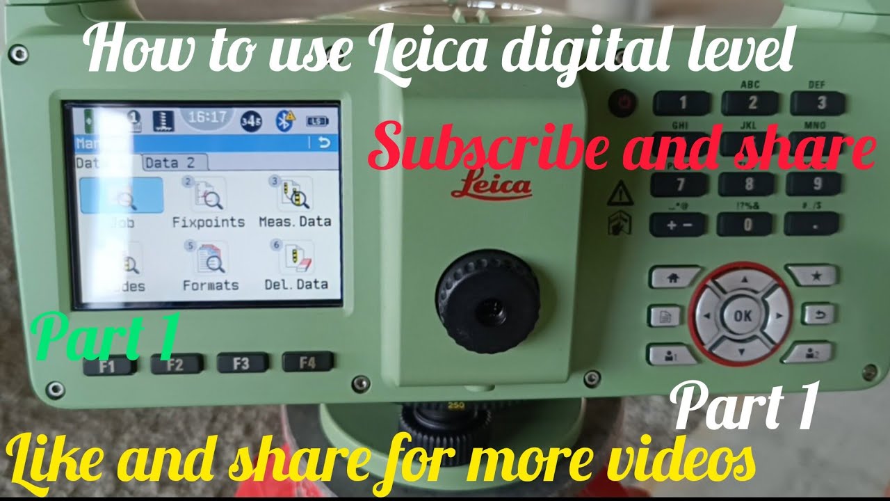 how to use digital level machine for survey work.  PART 1.