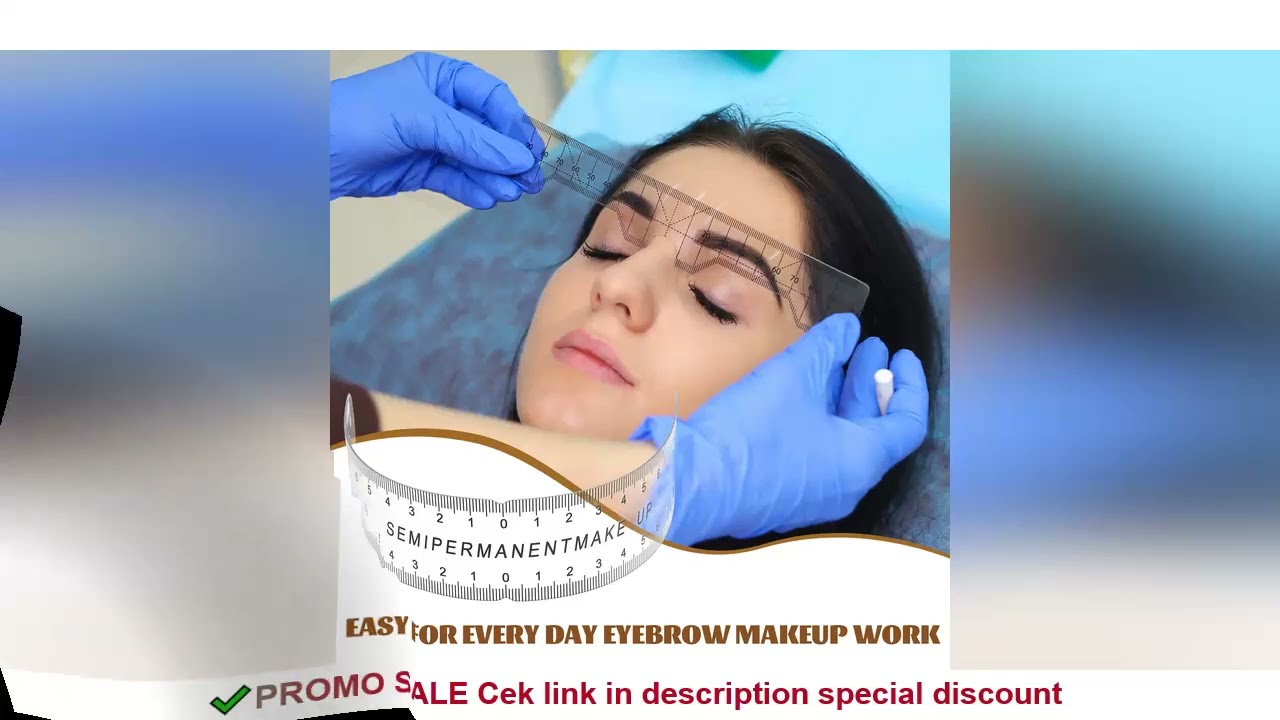 Eyebrow Ruler Plastic Tool Flexible Measuring Shaper Caliper Durable Brow Measurement Radian Rule