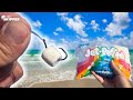 Tossed a MINI MARSHMALLOW into the OCEAN and Caught THIS! (Beach Fishing Surprise!)